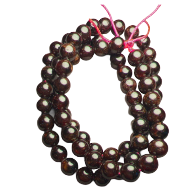 Garnet Semi-Precious Round Beads - 6mm