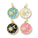 18K Gold Plated Enamel Sun & Moon Charm