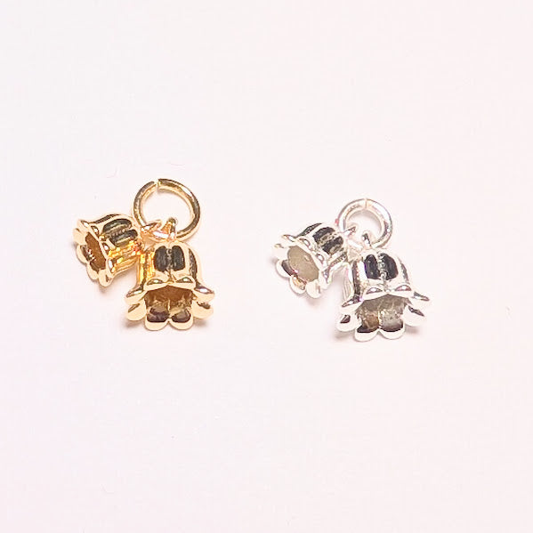 Bell Flower Charm - Gold & Silver
