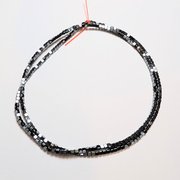 Black Cube Hematite Beads – 2mm