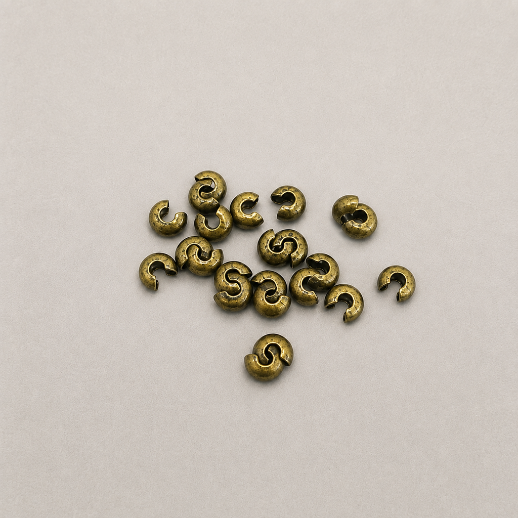 4mm Brass Crimp Covers (20pcs)