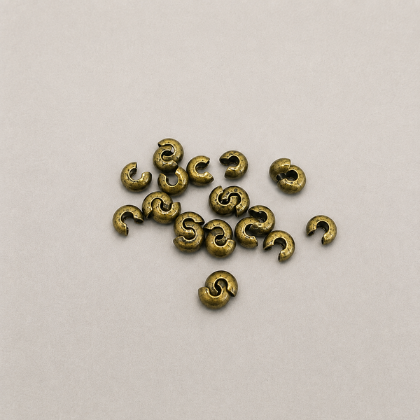 4mm Brass Crimp Covers (20pcs)