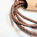 Brown Woven Leather Cord (Plaited) – 3mm (1 meters)
