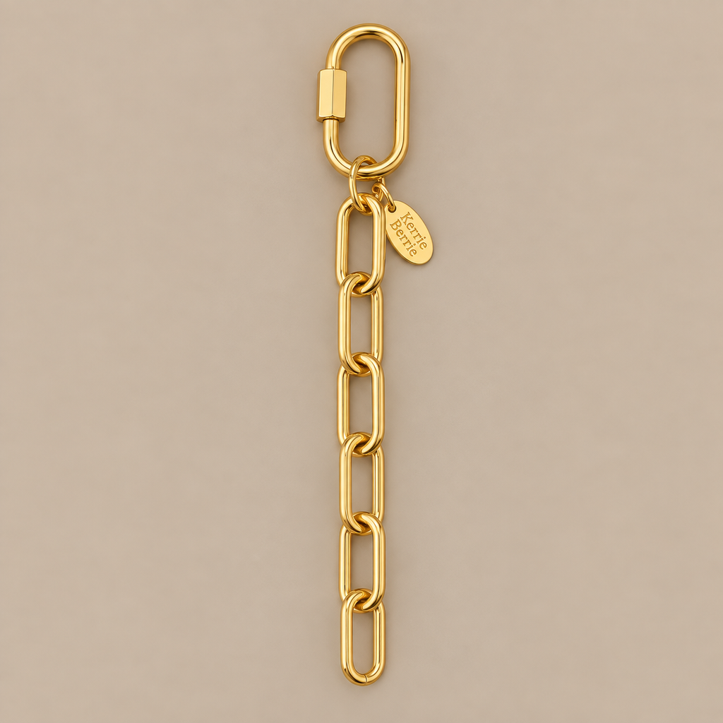 Chunky Gold Paperclip & Carabiner Clasp