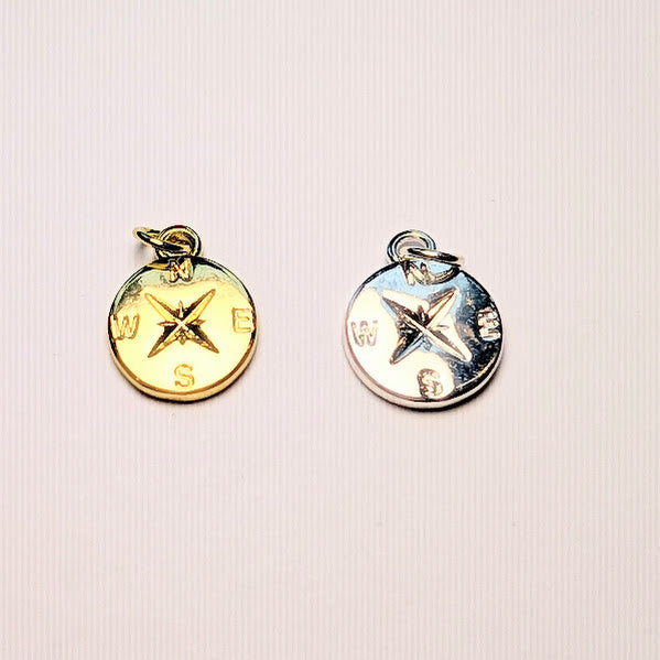 Compass Charm -Gold & Silver