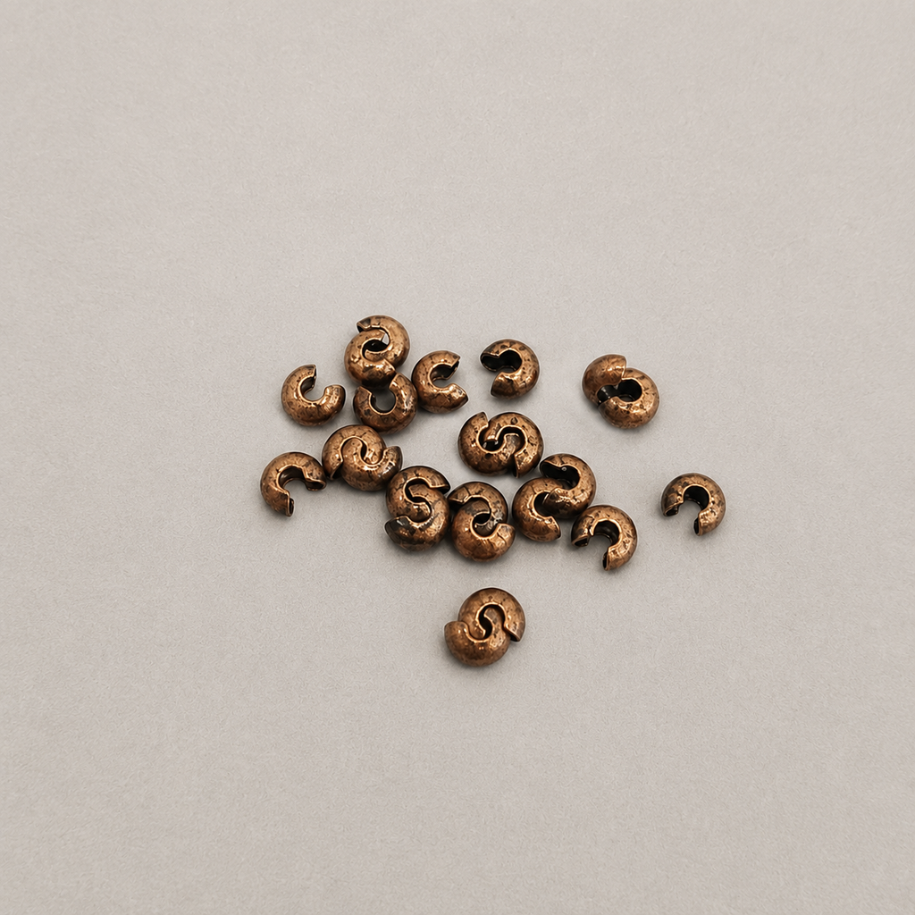 4mm Copper Crimp Covers (20pcs)