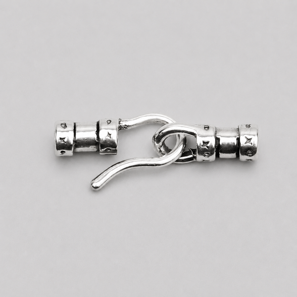 Sterling Silver Crimp End Cap & Hook Clasp – 2mm or 3mm