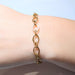 Decorative Oval Link Chain Bracelet, Gold Plated