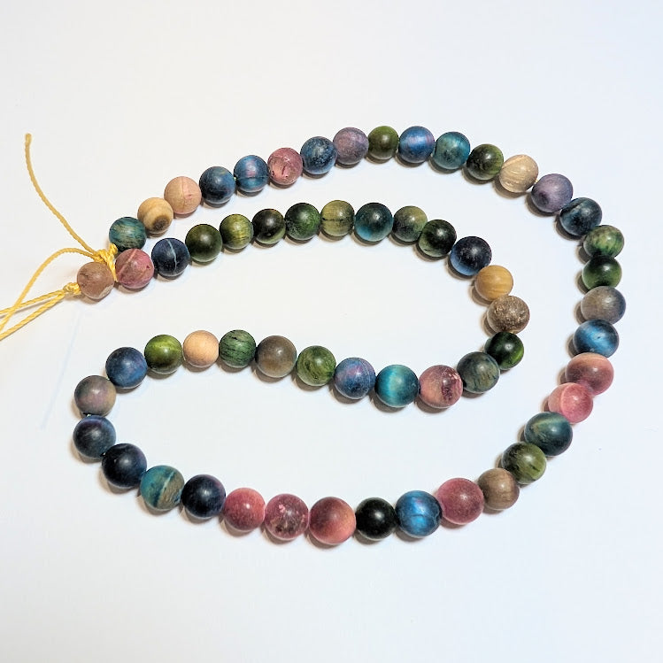 Dyed Tigers Eye - 6mm - Matte Pink/Green/Blue/Golden
