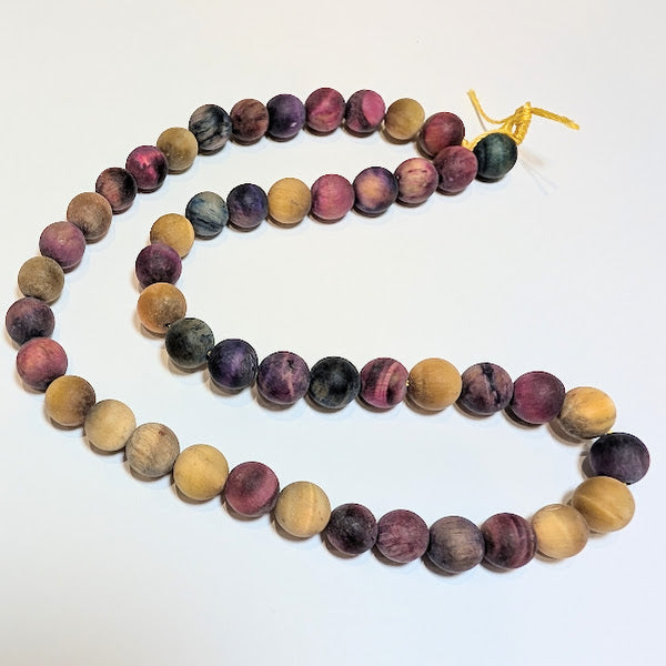 Dyed Tigers Eye - 8mm - Matte Pink/Purple/Green/Golden