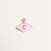 Enamel Evil Eye Charm Silver