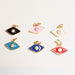 Enamel Evil Eye Charm Gold
