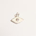 Enamel Evil Eye Charm Silver