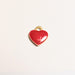 Enamel Heart Charm Gold