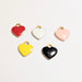 Enamel Heart Charm Gold