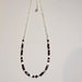 Garnet cube & Silver Necklace