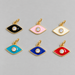 Enamel Evil Eye Charm Gold
