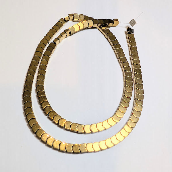 Gold Arrowhead Hematite Beads