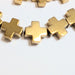 Gold Cross Hematite Beads