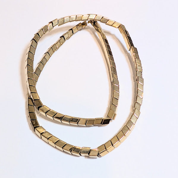 Symetrical Shaped Gold Hematite Beads