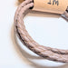 Grey Woven Leather Cord (Plaited) – 3mm (1 meters)