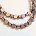 Matte Pink / Purple Hex Hematite Beads