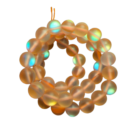 Light Orange Glass 'Glow' Beads – 8mm