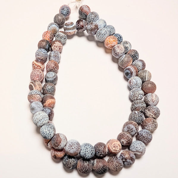 Agate Beads - 6mm Round - Matte Browns