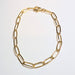 Paperclip Chain Bracelet, Medium, Gold Plated