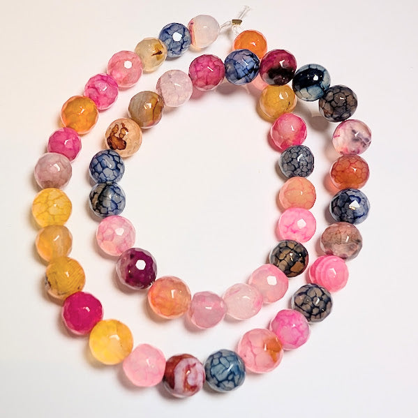 Agate Beads - 8mm Faceted - Mixed
