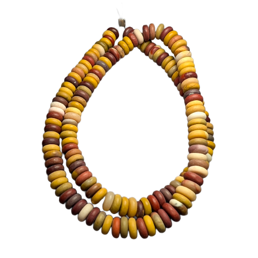 Mookaite Semi-Precious Disc Beads - 6.5 x 2.5mm