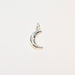 Silver Moon Charm with diamante
