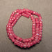Pink Cube Cubic Zirconia Beads - 4mm