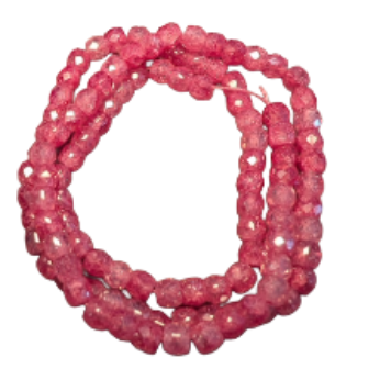 Pink Cube Cubic Zirconia Beads - 4mm