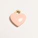 Enamel Heart Charm Gold