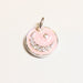 Moon & Star Charm - Pink Enamel