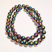 Iridescent Rainbow Round Hematite Beads  - 8mm