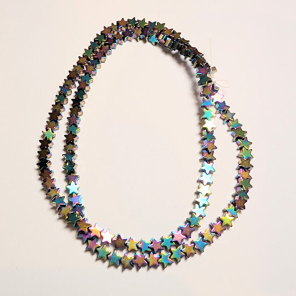 Rainbow Star Hematite Beads – 4.5mm