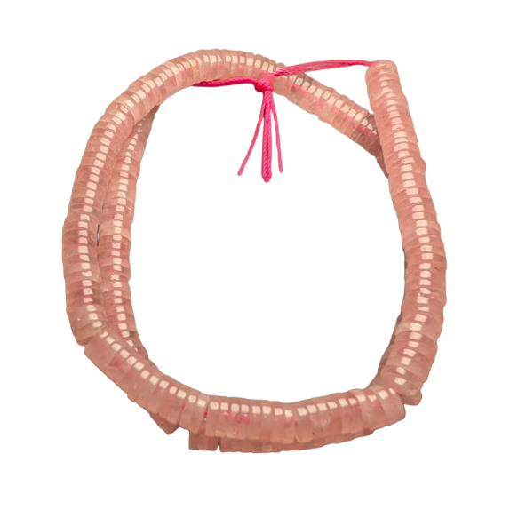 Natural Rose Quartz Semi-precious Heishi Beads – 6mm x 2mm