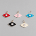 Enamel Evil Eye Charm Silver