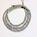 Iridescent Silver/ Pink / Green Faceted Rondel Hematite Beads – 3.2mm x 2.2mm