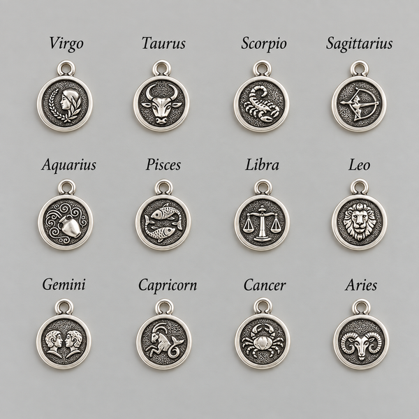Silver-plated Star Sign Zodiac Charm