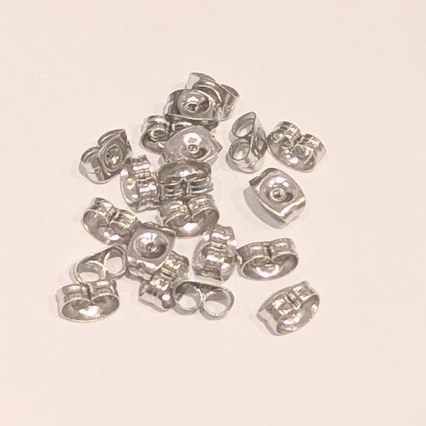 Butterfly Earring Backs - Silver Plated (20pcs)