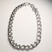 Flat Oval Link Chain Bracelet, Silver Plated