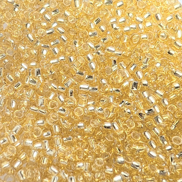Silver Lined Light Topaz Seed Beads – SIZE 15 / 0 10g