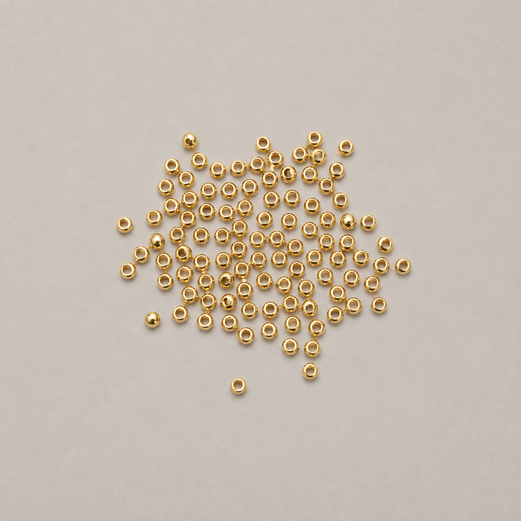 Gold Bead Crimps – Size 1 (30pcs)