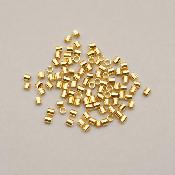Gold Tube Crimps – Size 3 (30pcs)