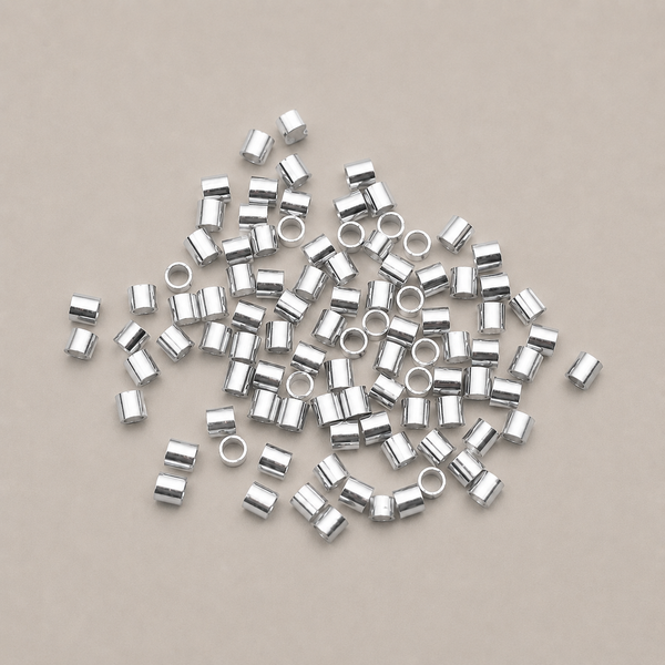 Silver Tube Crimps – Size 3 (30pcs)