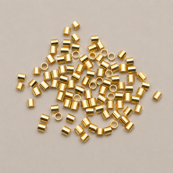 Gold Tube Crimps – Size 4 (Approx. 54pcs)