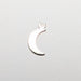 Silver & Gold Crescent Moon Charm